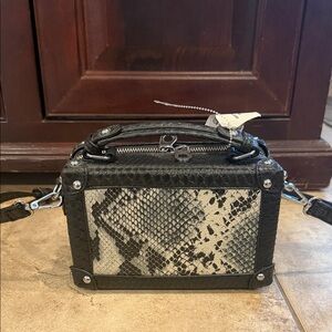 Black and Gray Snakeskin Women's Bag